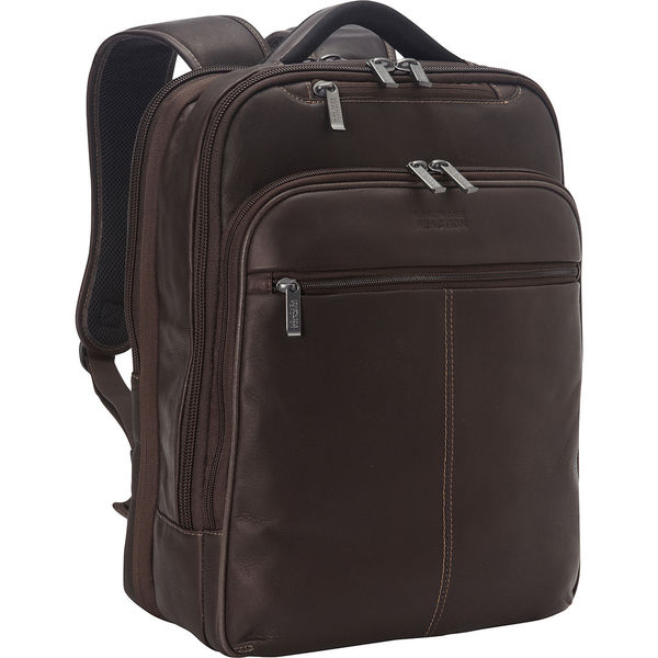 Kenneth Cole Reaction Colombian Leather Slim Dual Compartment Checkpoint Friendly 16-inch Computer Business Backpack