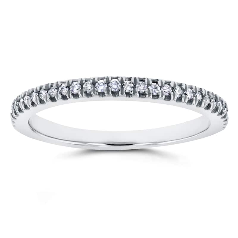 Annello by Kobelli 14k White Gold 1/6ct TDW Diamond Prong-set Wedding Ring