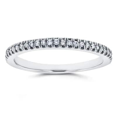 Annello by Kobelli 14k White Gold 1/6ct TDW Diamond Prong-set Wedding Ring