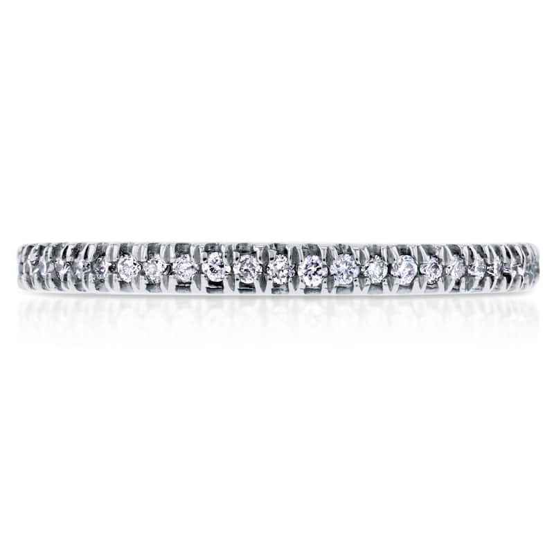 Annello by Kobelli 14k White Gold 1/6ct TDW Diamond Prong-set Wedding Ring