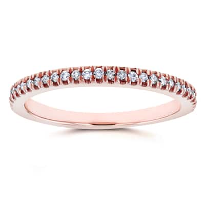 Annello by Kobelli 14k Rose Gold 1/6ct TDW Diamond Split Prong Wedding Ring