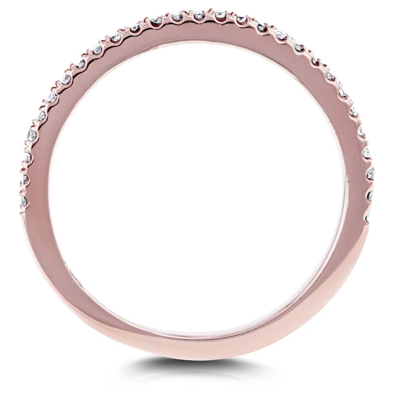 Annello by Kobelli 14k Rose Gold 1/6ct TDW Diamond Split Prong Wedding Ring