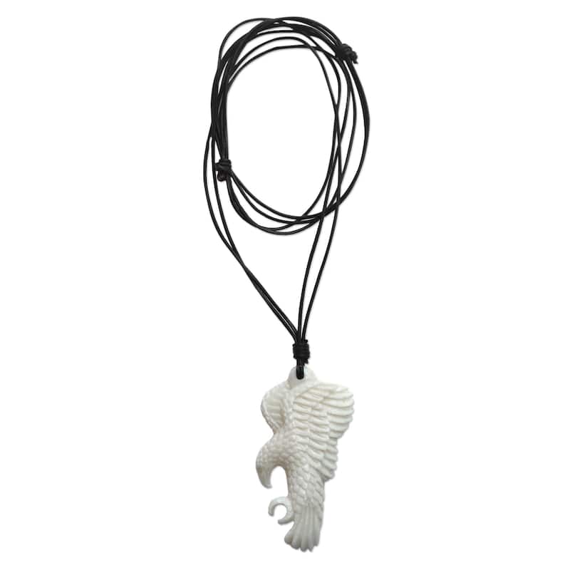 Handmade Leather 'Catch the Wind' Necklace (Indonesia)