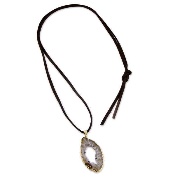 gold agate necklace