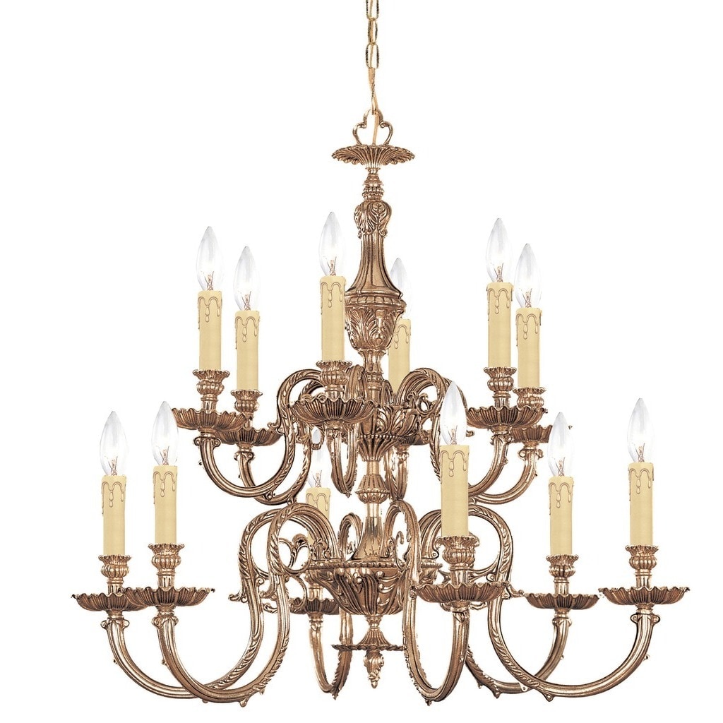 Crystorama Novella Collection 12-light Olde Brass Chandelier - Chandeliers For Bedrooms by Overstock.com
