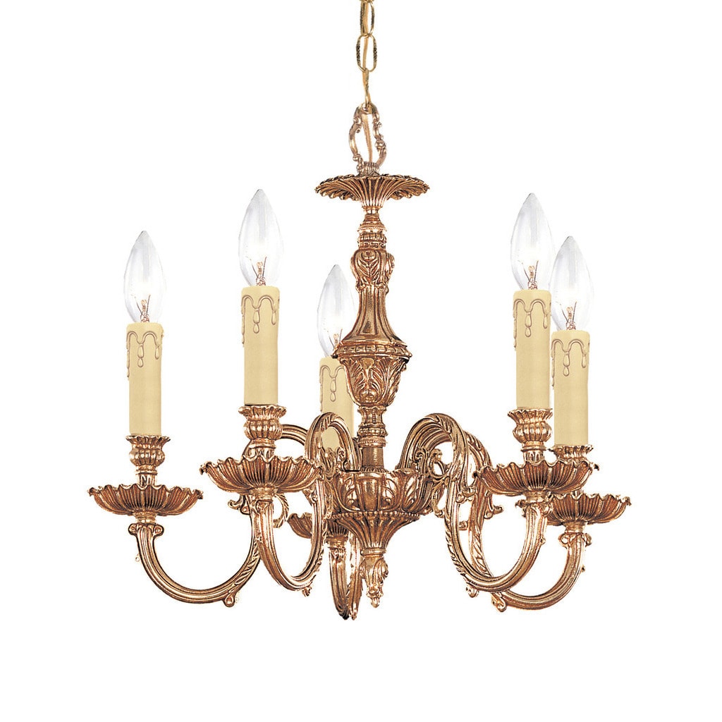 Crystorama Novella Collection 5-light Olde Brass Mini Chandelier - Chandeliers For Bedrooms by Overstock.com