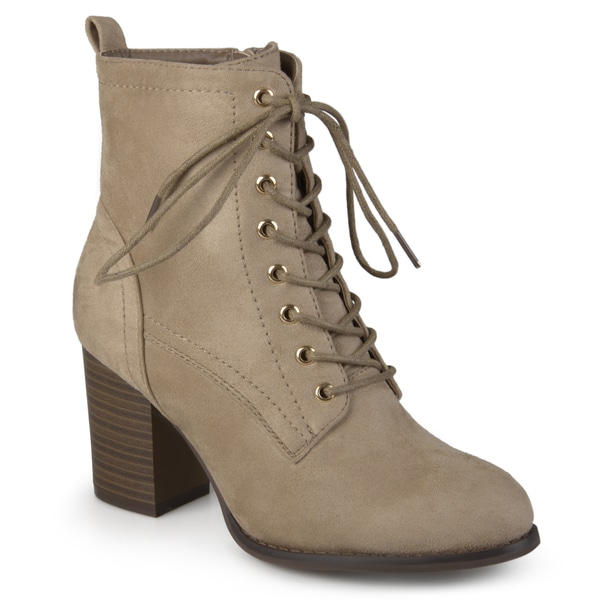 women's lace up booties with heel