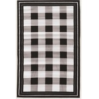 Buffalo Check Printed Anti Fatigue Kitchen Mat 18 X30 Black Loomed Capri Buffalo Check Polypropylene Rug 4 3