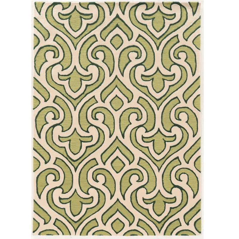Hand-Tufted Trio Loken Rug Collection - 5' x 7' - Green