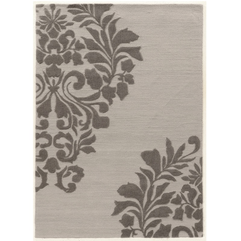 Hand-Tufted Trio Floral Rug Collection - 5' x 7' - Grey