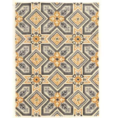 Hand Tufted TRIO Mosaic Polyester Rug