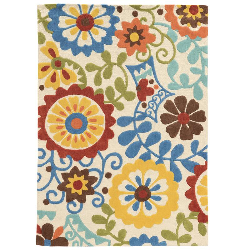 Hand Tufted TRIO iFrond Polyester Rug