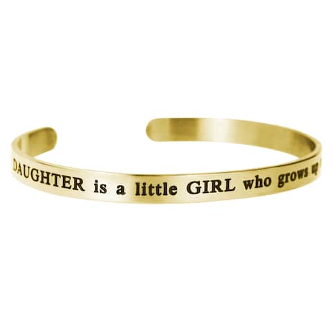 Qina C. A Daughter Is a Little Girl Who Grows up to Be a Friend Adjustable Cuff Bracelet