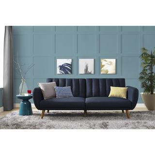 Sofas, Couches & Loveseats - Shop The Best Deals For May 2017 - Mid Century Blue Linen Novogratz Brittany Futon