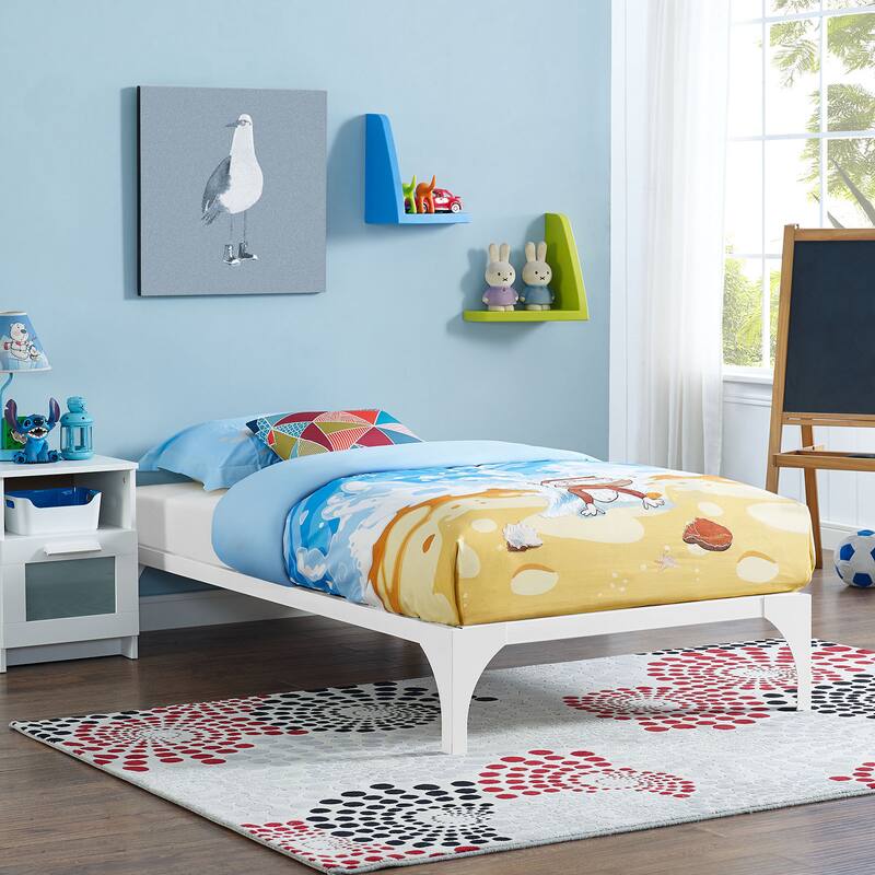 Ollie Twin-size Bed Frame in White - Twin