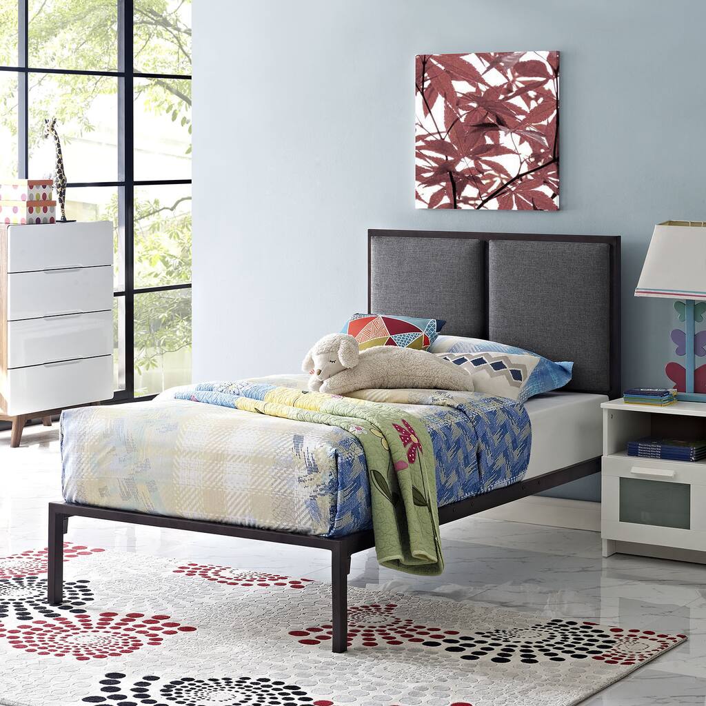 Della Bed in Brown Grey