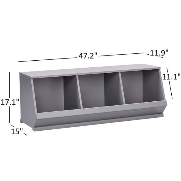dimension image slide 3 of 6, Riley Modular Stacking Storage Bins by iNSPIRE Q Junior