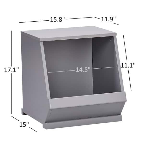 dimension image slide 1 of 4, Riley Modular Stacking Storage Bins by iNSPIRE Q Junior