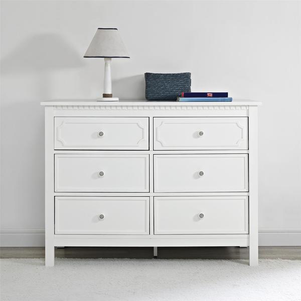 Baby Relax Rivers Pure White 6 Drawer Dresser Free Shipping Baby Relax Rivers Pure White 6 Drawer Dresser