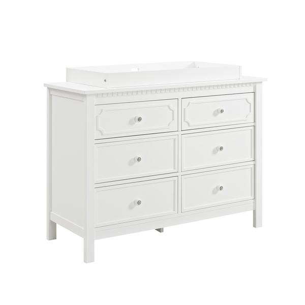 white dresser with changing topper