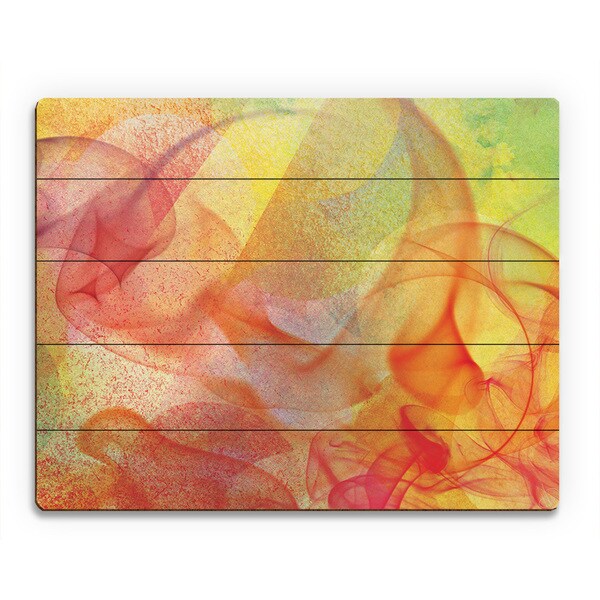 'Smoky Amber Haze' Wood Wall Art