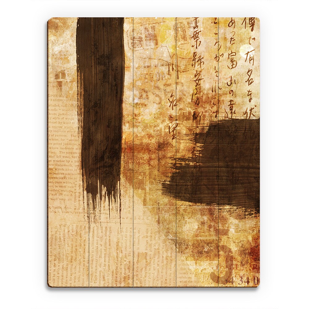 Shop Inclined Formation Vintage Print On Wood Wall Art On Sale