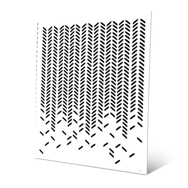 'Pill Fill' Black on White Metal Wall Art Print