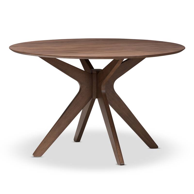 Baxton Studio Mid-century Medium Brown Wood 5-piece Dining Set