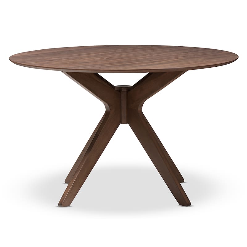 Baxton Studio Mid-century Medium Brown Wood 5-piece Dining Set