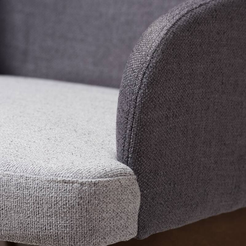 Baxton Studio Mid-Century Two-Tone Grey Fabric 2-Piece Armchair Set