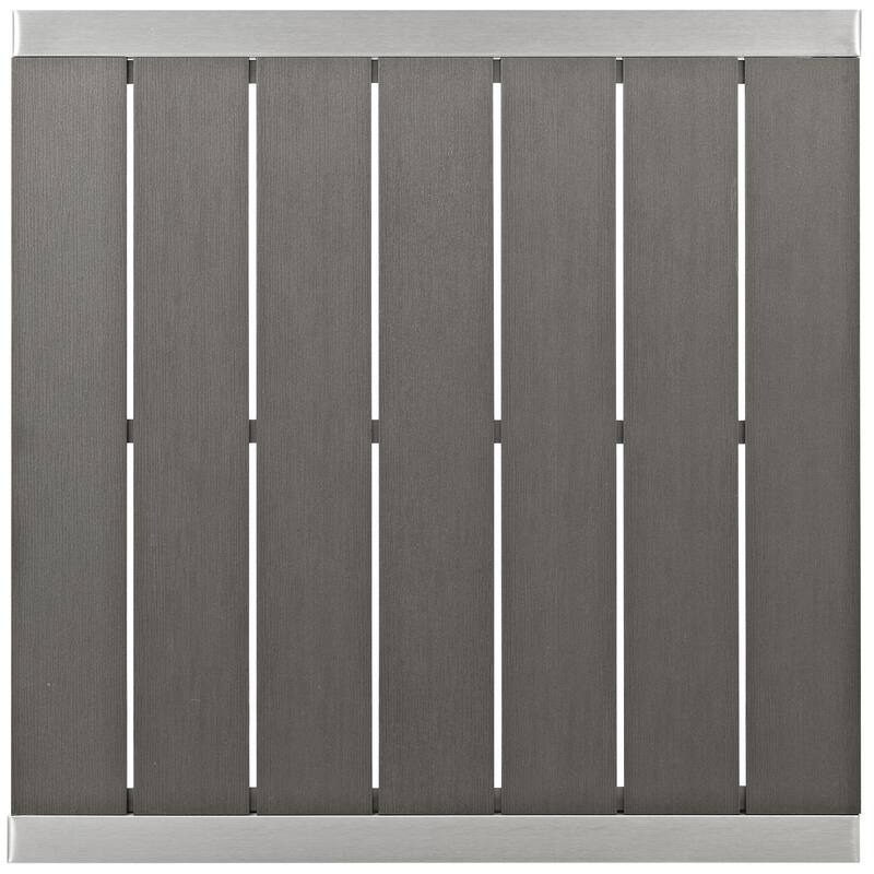 Beach Outdoor Patio Aluminum Bar Table - Silver Gray