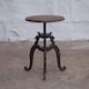 Regina Reclaimed Teak and Cast Iron Adjusting Stool
