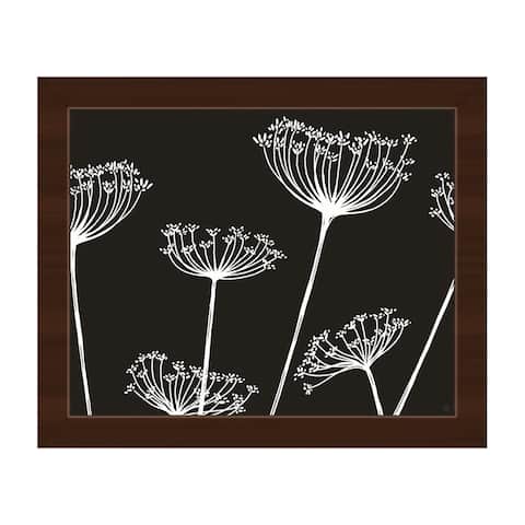 Meadow Flowers White Black Framed Canvas Wall Art