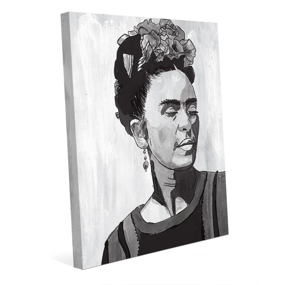 Shop Frida Kahlo Black White Canvas Wall Art Overstock 13995179