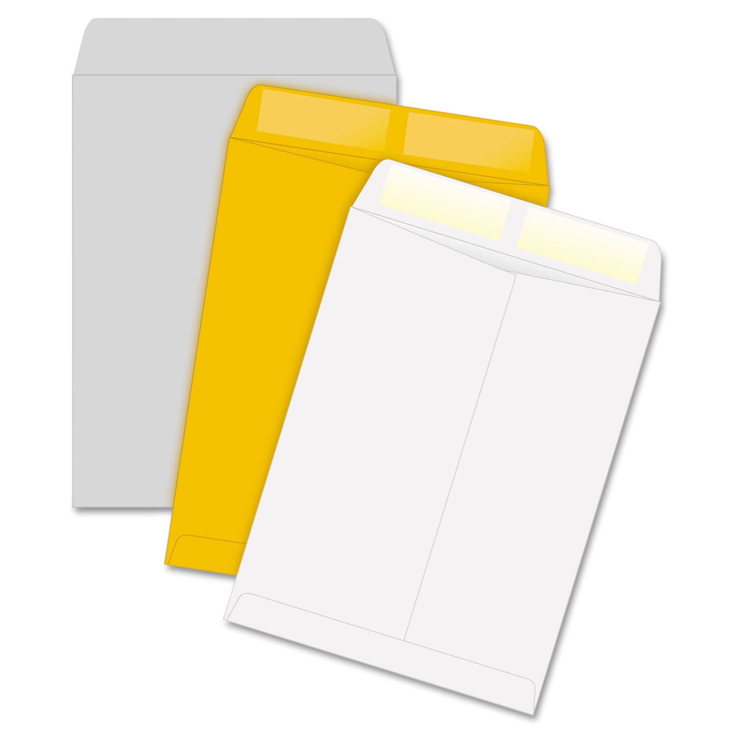 100 Invitation Letter Mailing Envelopes Gummed Closures Assorted Colors 7.25 x5