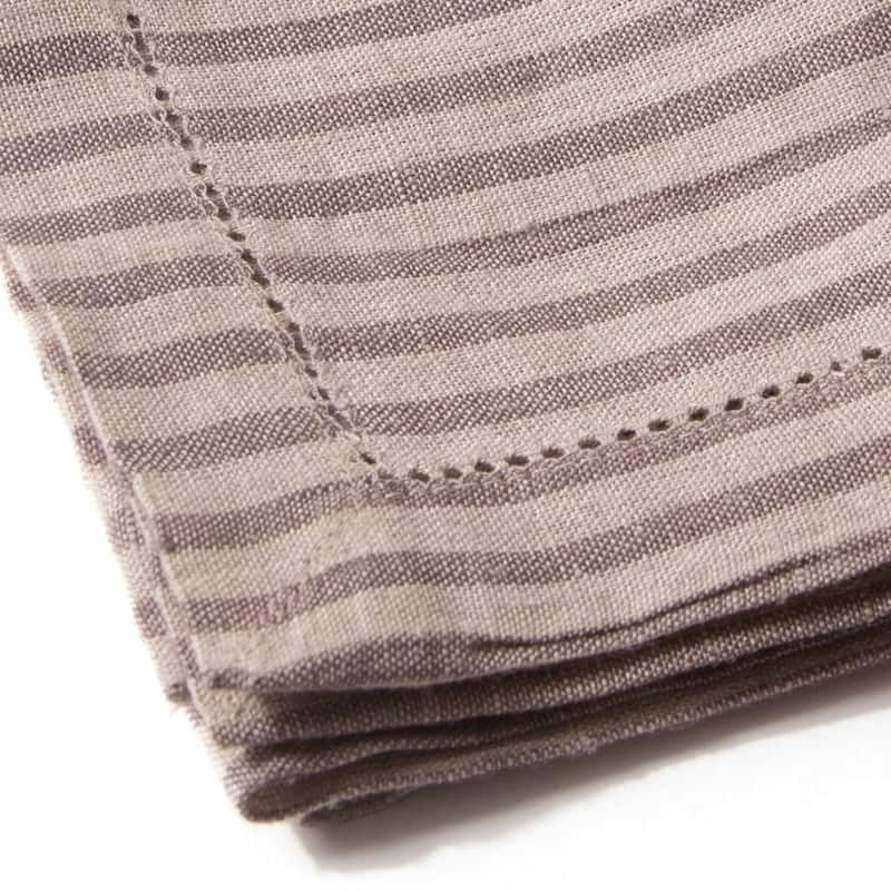 Cottage Home Bernadette Striped Linen 20 Inch Napkins (Case of 4) - 20 inches