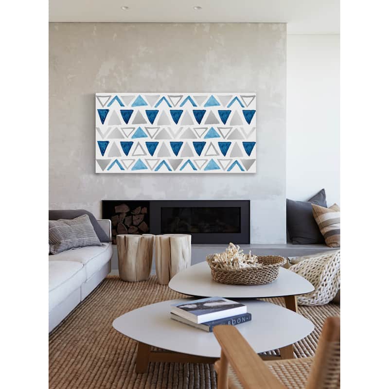 Marmont Hill - 'Shaded Triangles' Painting Print on Wrapped Canvas - Multi-Color