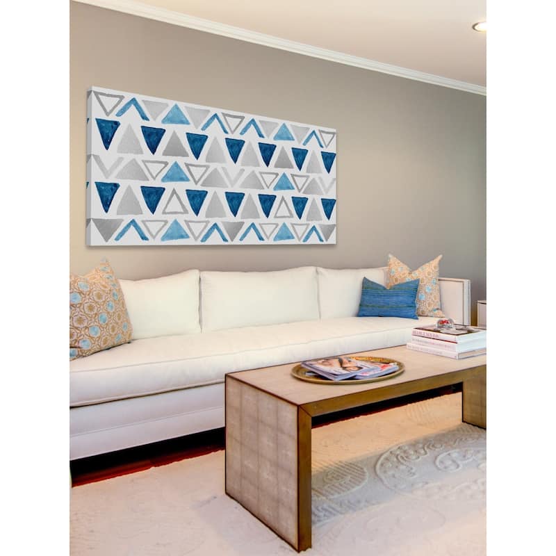 Marmont Hill - 'Shaded Triangles' Painting Print on Wrapped Canvas - Multi-Color
