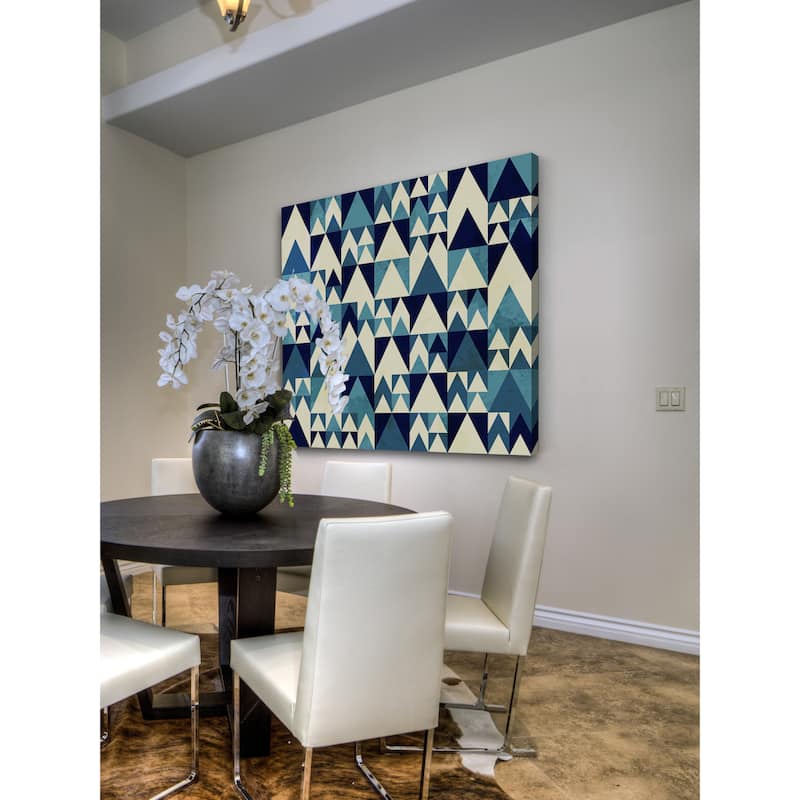 Marmont Hill - 'Blue Invasion' Painting Print on Wrapped Canvas - Multi-Color