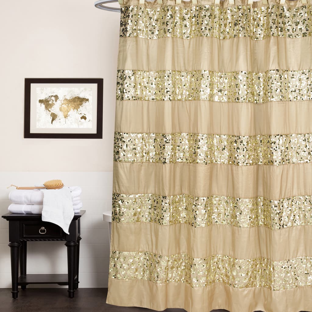 Luxury Shower Curtain and Hooks Set Or Separates