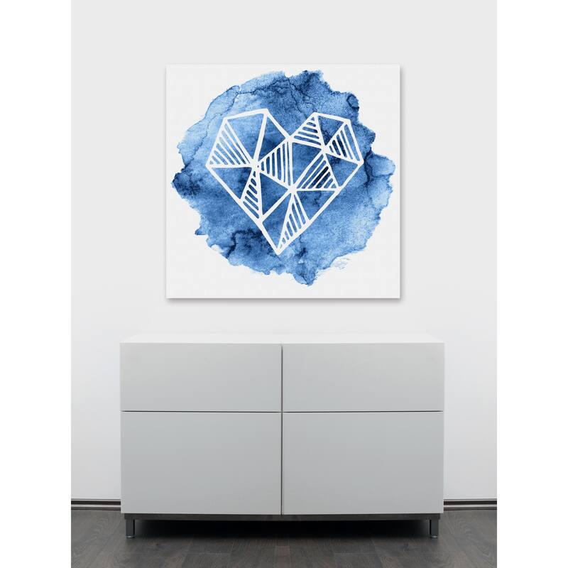 Marmont Hill - 'Triangle Heart' Painting Print on Wrapped Canvas - Multi-Color
