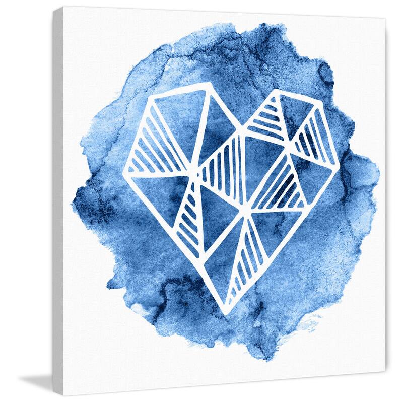 Marmont Hill - 'Triangle Heart' Painting Print on Wrapped Canvas - Multi-Color