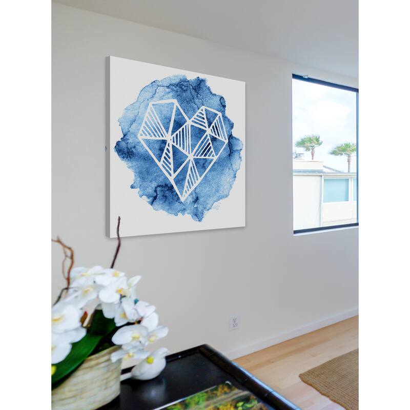 Marmont Hill - 'Triangle Heart' Painting Print on Wrapped Canvas - Multi-Color