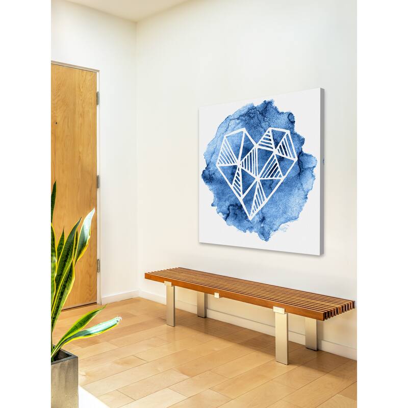 Marmont Hill - 'Triangle Heart' Painting Print on Wrapped Canvas - Multi-Color