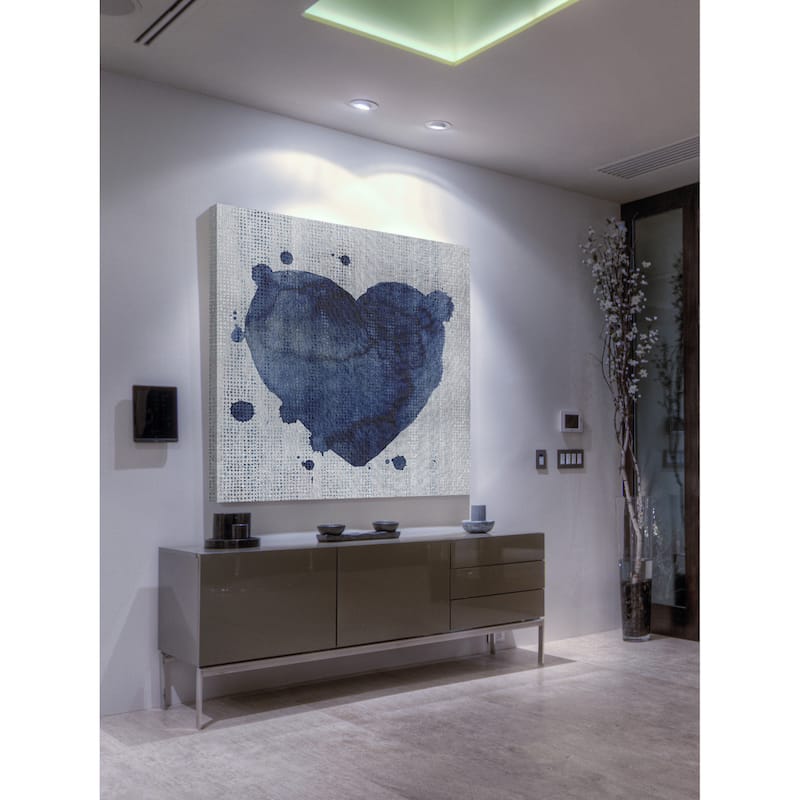 Marmont Hill - 'Blue Heart' Painting Print on Wrapped Canvas - Multi-Color