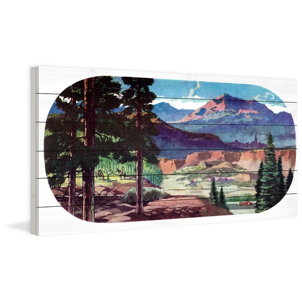 Marmont Hill - Handmade New Mexico Painting Print on White Wood