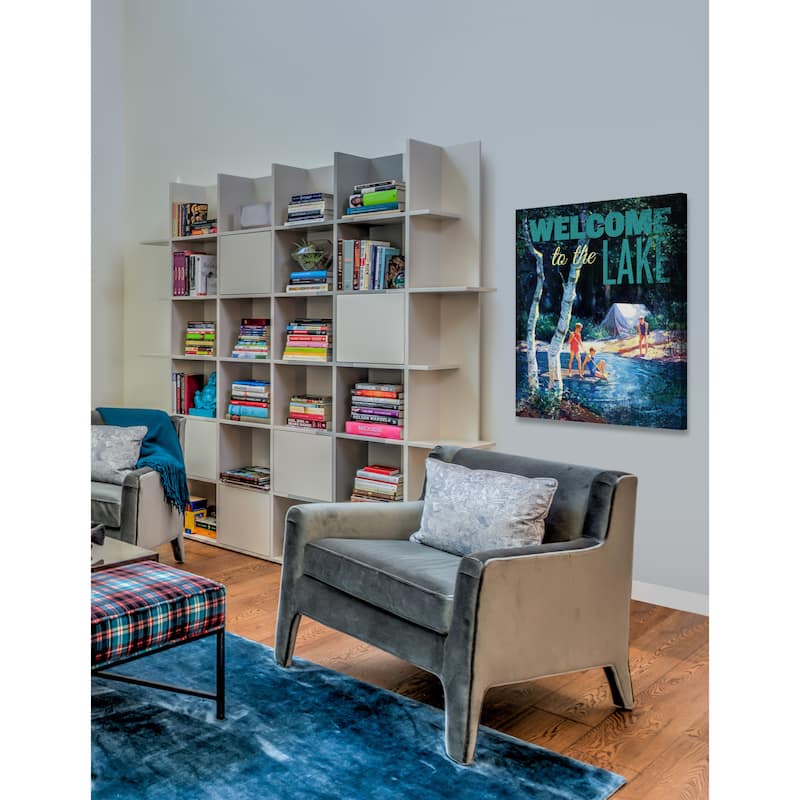 Marmont Hill - 'Welcome to Lake' Painting Print on Wrapped Canvas - Multi-Color