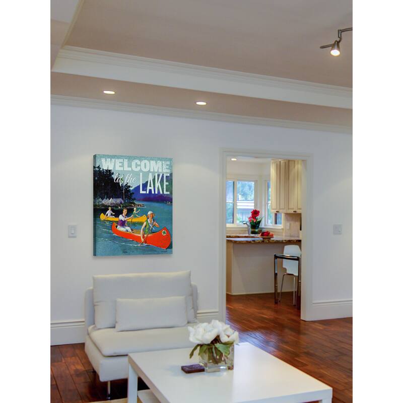 Marmont Hill - 'Welcome Canoes' Painting Print on Wrapped Canvas - Multi-Color