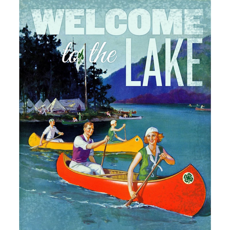 Marmont Hill - 'Welcome Canoes' Painting Print on Wrapped Canvas - Multi-Color