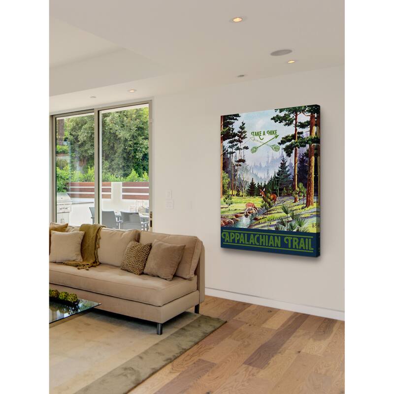 Marmont Hill - 'Travel Appalachian Trail' Painting Print on Wrapped Canvas - Multi-Color